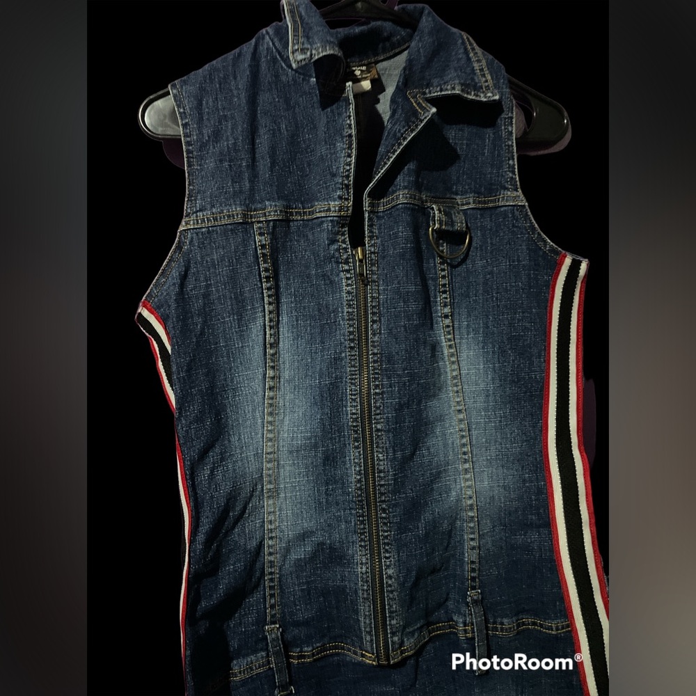 Denim midi dress - Picture 2 of 4